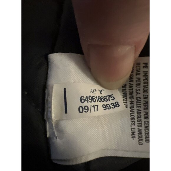 AMERICAN EAGLE Men’s LT Black Canvas Full Zip Hooded Quilted Jacket - Picture 9 of 11